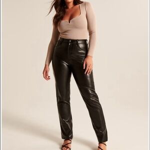 Abercrombie and fitch curve love to women’s vegan leather pants